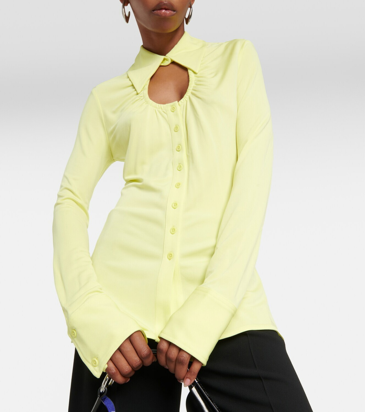 Proenza Schouler White Label cutout jersey shirt