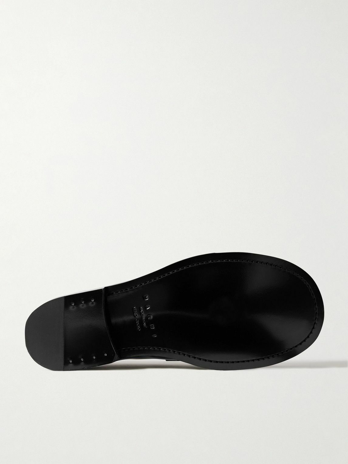 Marni - Glossed-Leather Penny Loafers - Black