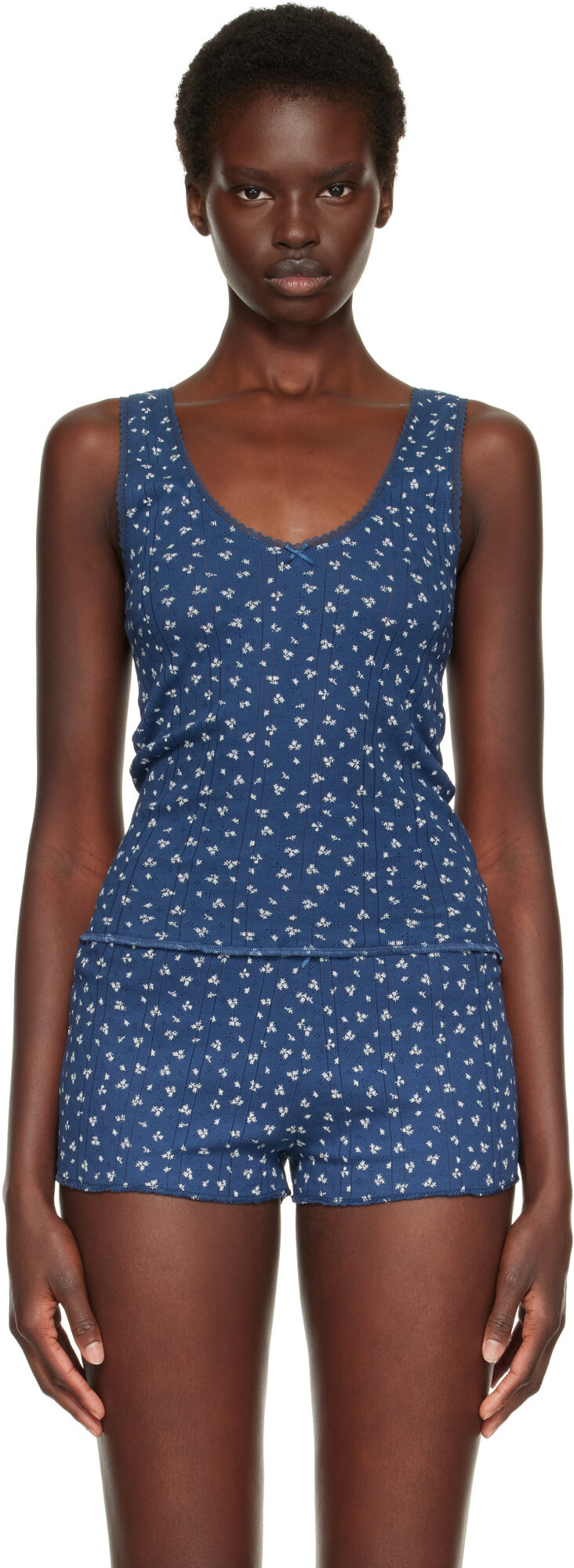 Cou Cou Blue 'The Scoop' Tank Top