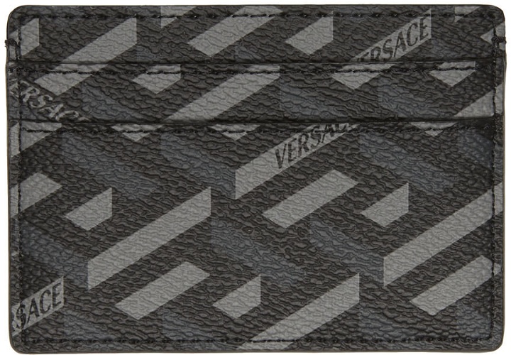 Photo: Versace Grey & Black Monogram Card Holder