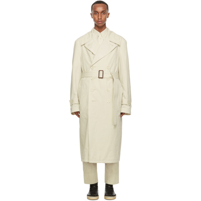 Photo: Lemaire Beige Garment-Dyed Trench Coat