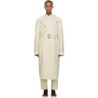 Lemaire Beige Garment-Dyed Trench Coat