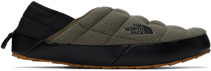 Photo: The North Face Green & Black ThermoBall Traction V Denali Mules