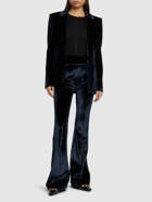 GALVAN - Bonded Velvet High Waisted Pants