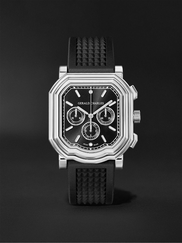 Photo: Gerald Charles - Maestro 3.0 Automatic Chronograph 39mm Stainless Steel and Rubber Watch, Ref No. GC3.0-A-00