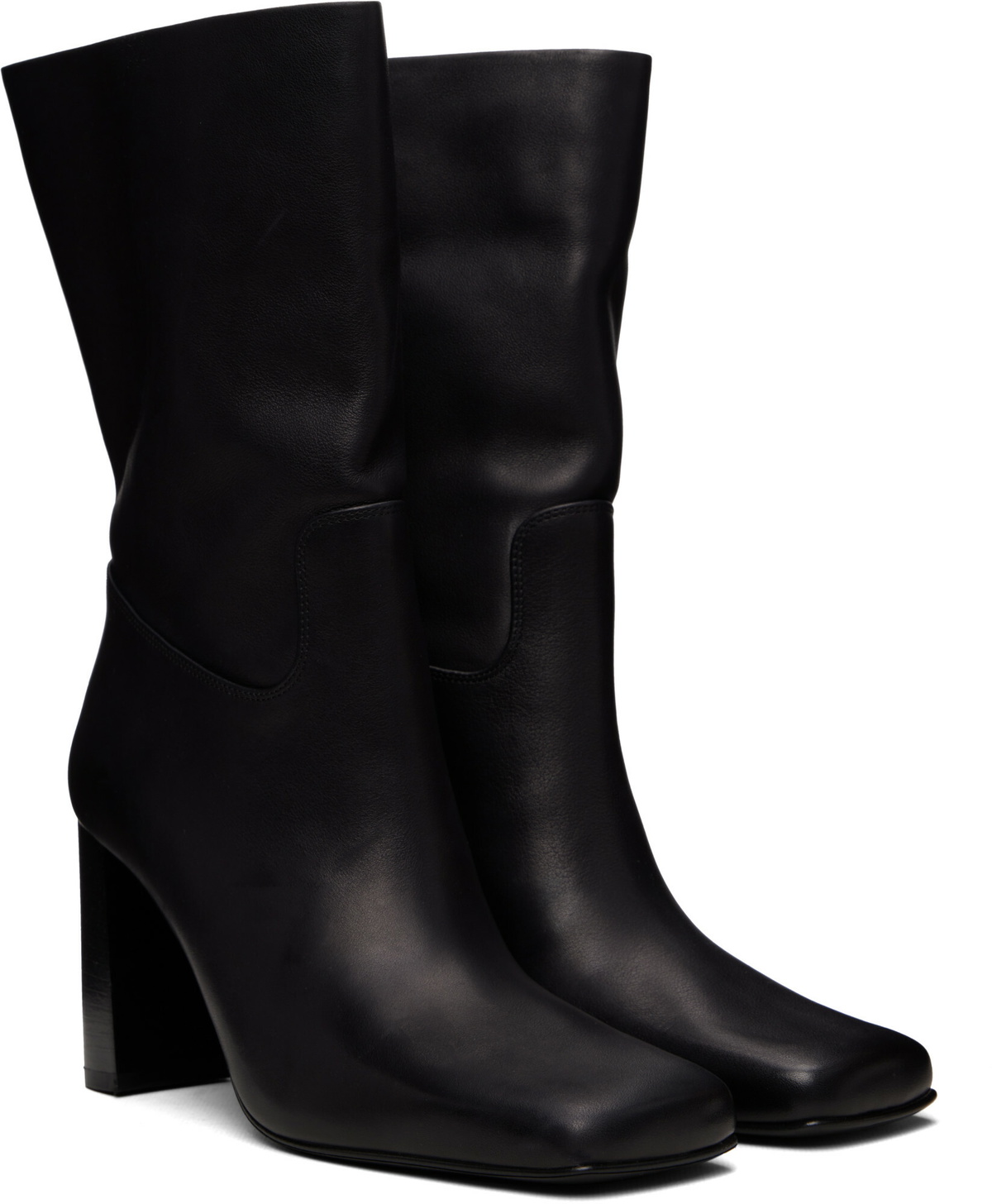 KHAITE Black Petra Ankle Boots