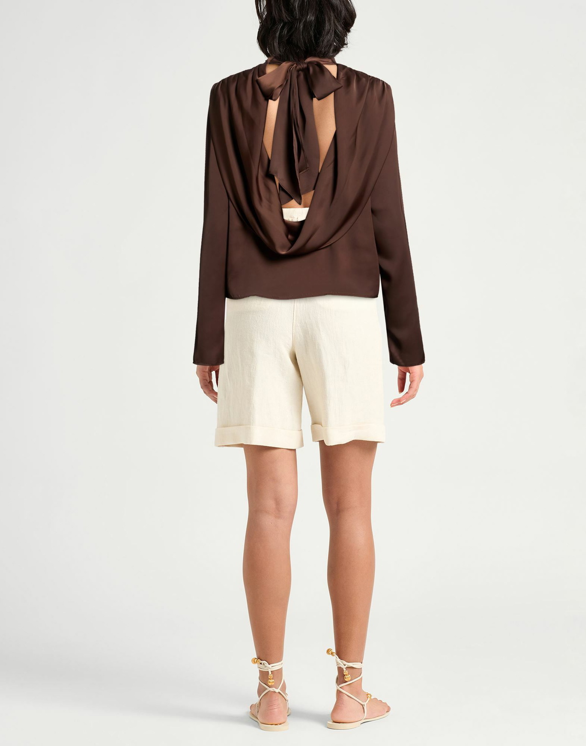 Rotate Birger Christensen Womens Top in Chocolate brown