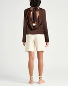 Rotate Birger Christensen Womens Top in Chocolate brown