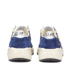 Golden Goose Men's Running Sole Sneakers in Blue/Mustard/White