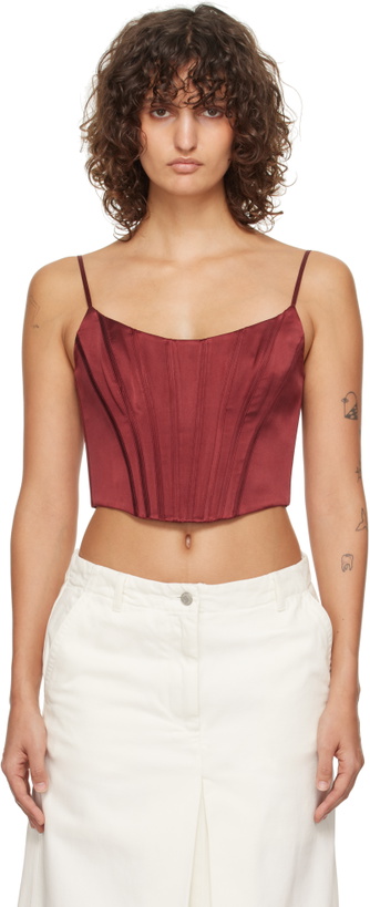 Photo: ZIMMERMANN Red Silk Corset Top