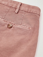 Incotex - Straight-Leg Cotton-Blend Twill Shorts - Pink