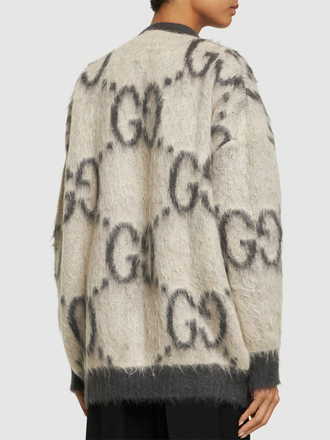 GUCCI - Reversible Gg Mohair Blend Cardigan Gucci