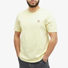 Maison Kitsuné Men's Fox Head Patch Regular T-Shirt in Chalk Yellow