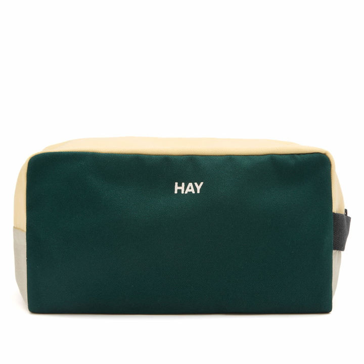 Photo: HAY Multi Wash Bag in Dark Green Multi 