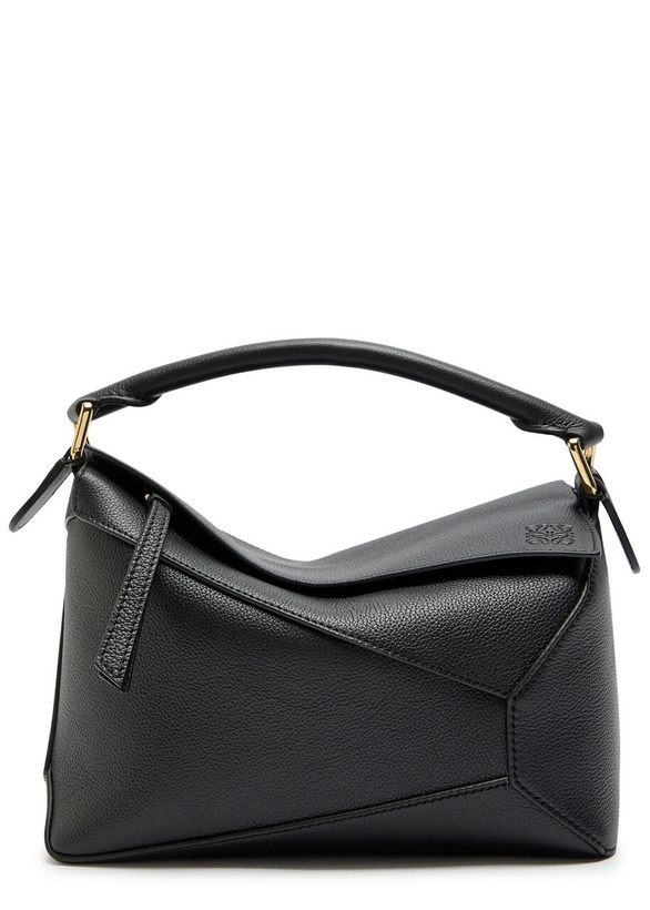 Photo: Loewe Puzzle Edge Small Leather top Handle bag - Black - One Size