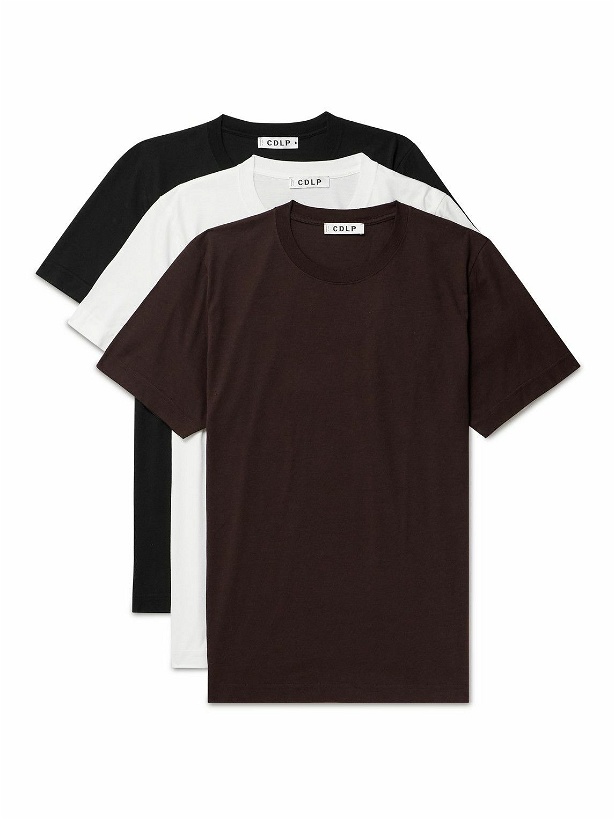 Photo: CDLP - Three-Pack Lyocell and Pima Cotton-Blend Jersey T-Shirts - Multi
