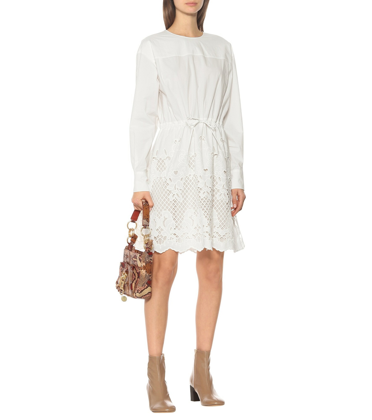 See By Chloe - Embroidered cotton minidress See by Chloe See By Chloe - Embroidered cotton minidress See by Chloe
