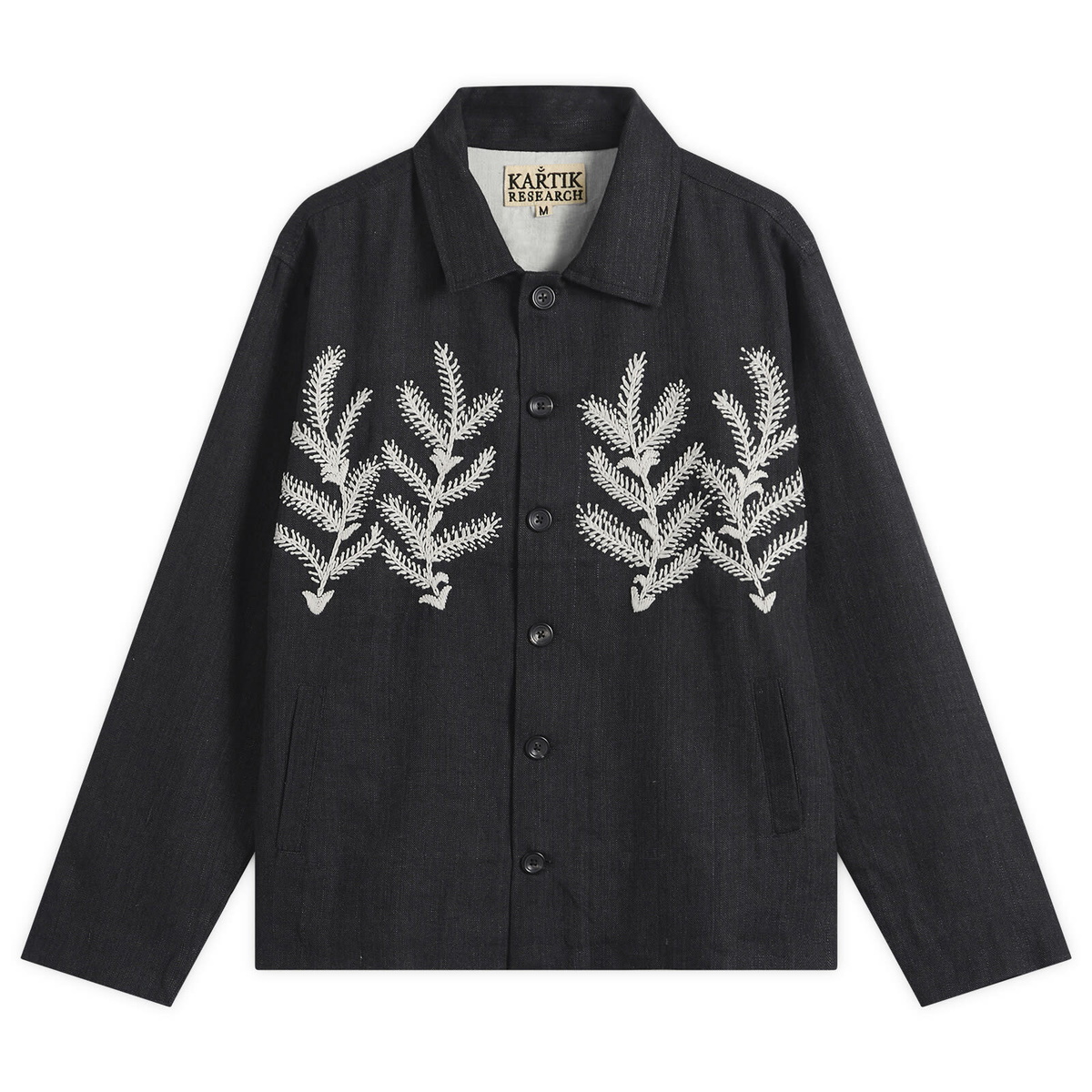 Kartik Research Men's Patchwork Zip Jacket in Blue/White/Navy