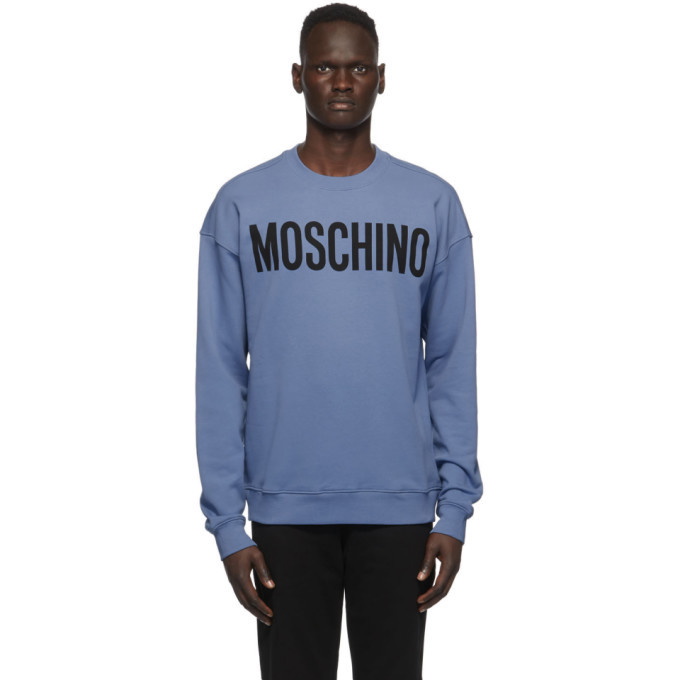 Photo: Moschino Blue Logo Sweatshirt