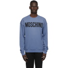 Moschino Blue Logo Sweatshirt