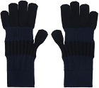 CFCL SSENSE Exclusive Black & Navy Flutted Gloves