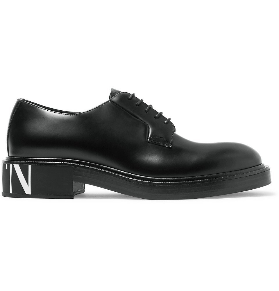 Valentino Valentino Garavani Logo Print Leather Derby Shoes