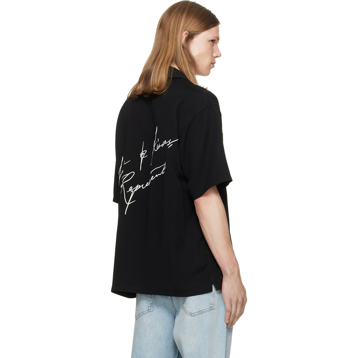 Represent Black 'Love And Kisses' Resort Shirt