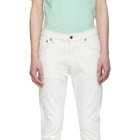 Nudie Jeans White Lean Dean Jeans