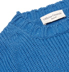 Officine Generale - Striped Cotton-Blend Sweater - Blue