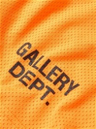 Gallery Dept. - Venice Court Wide-Leg Webbing-Trimmed Mesh Shorts - Orange