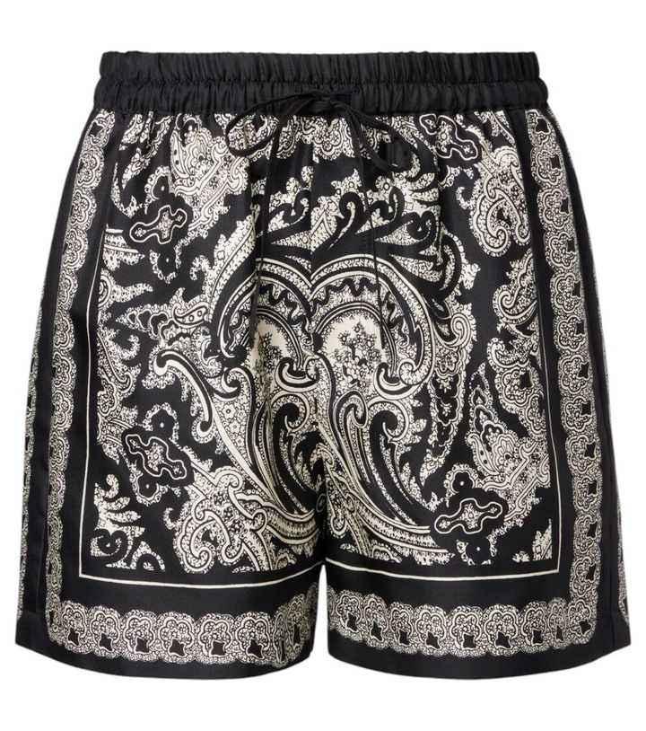 Photo: Nili Lotan Frances paisley silk twill shorts