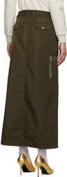 Vaquera Khaki Split Maxi Skirt