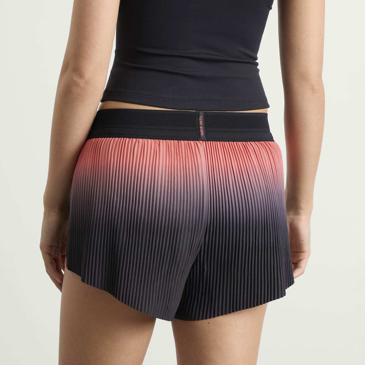 Nike Women's Arswft 3in Shorts in Black/Bright Crimson/Metallic Silver