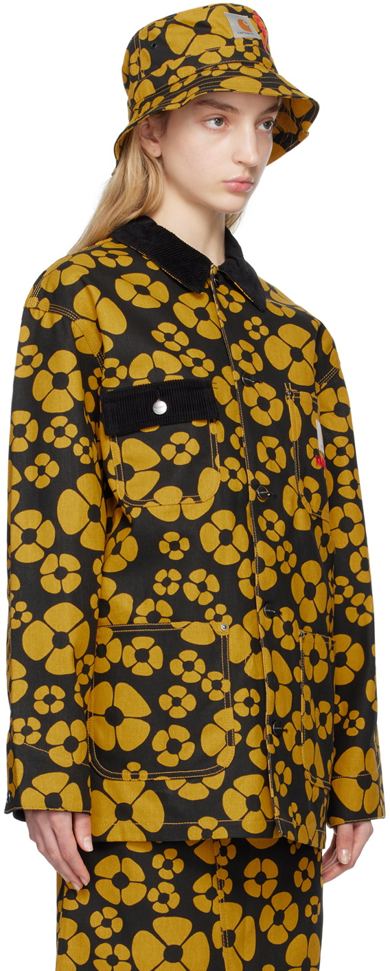 Marni Yellow & Black Carhartt WIP Edition Floral Jacket Marni