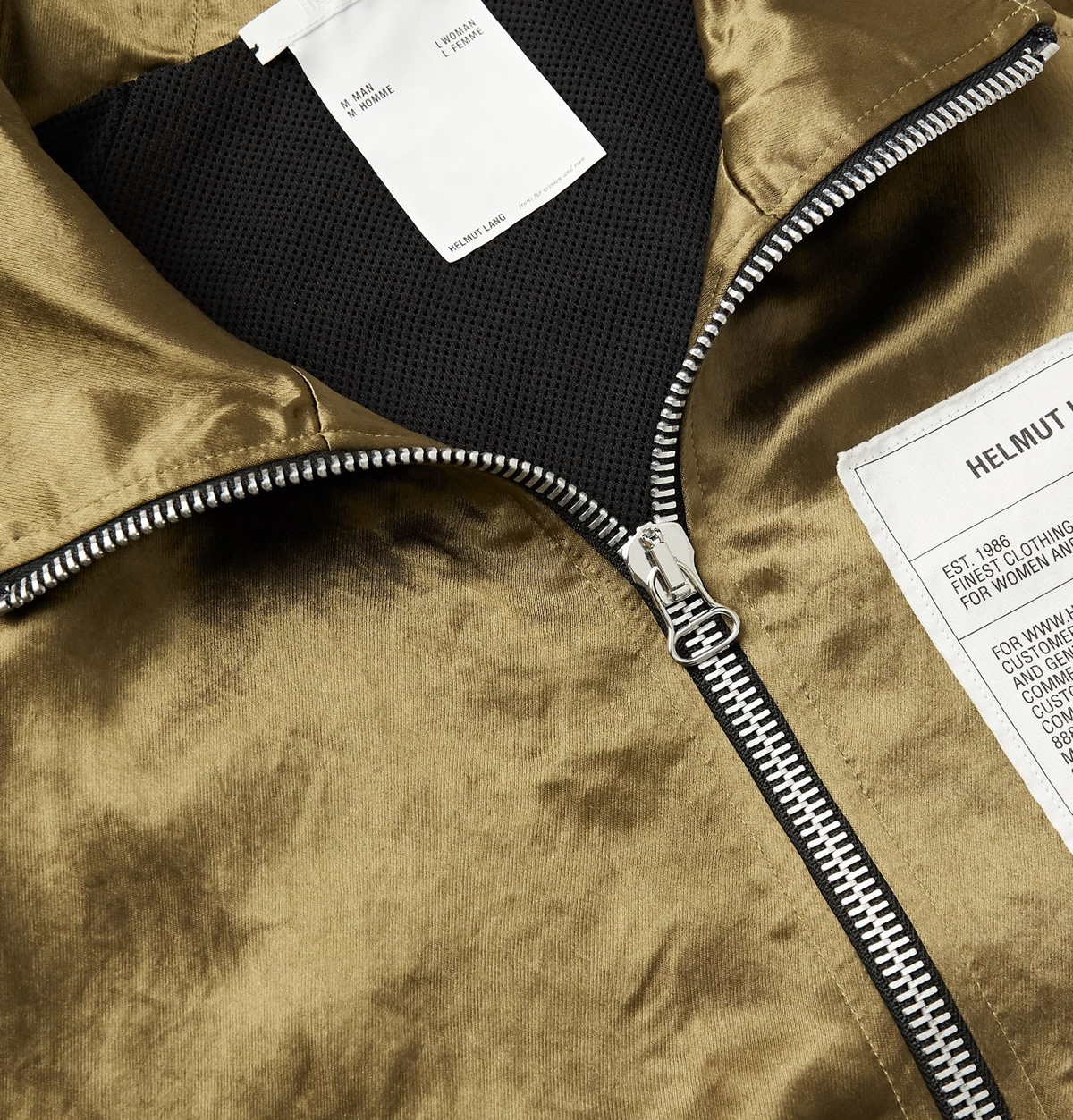 Helmut Lang - Logo-Appliquéd Satin Track Jacket - Metallic Helmut Lang