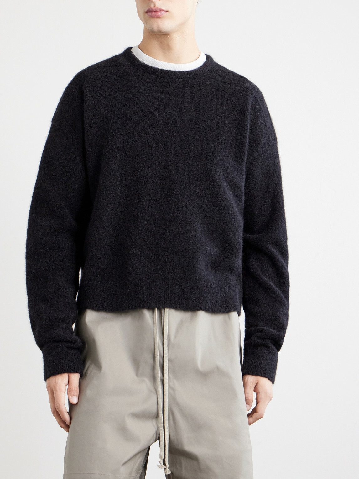 Rick Owens - Alpaca Wool-Blend Crewneck Sweater - Black
