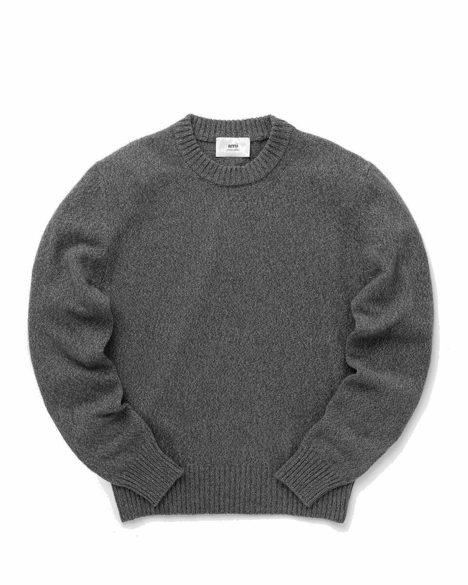 Photo: Ami Paris Tonal Ami De Coeur Crewneck Sweater Grey - Mens - Pullovers
