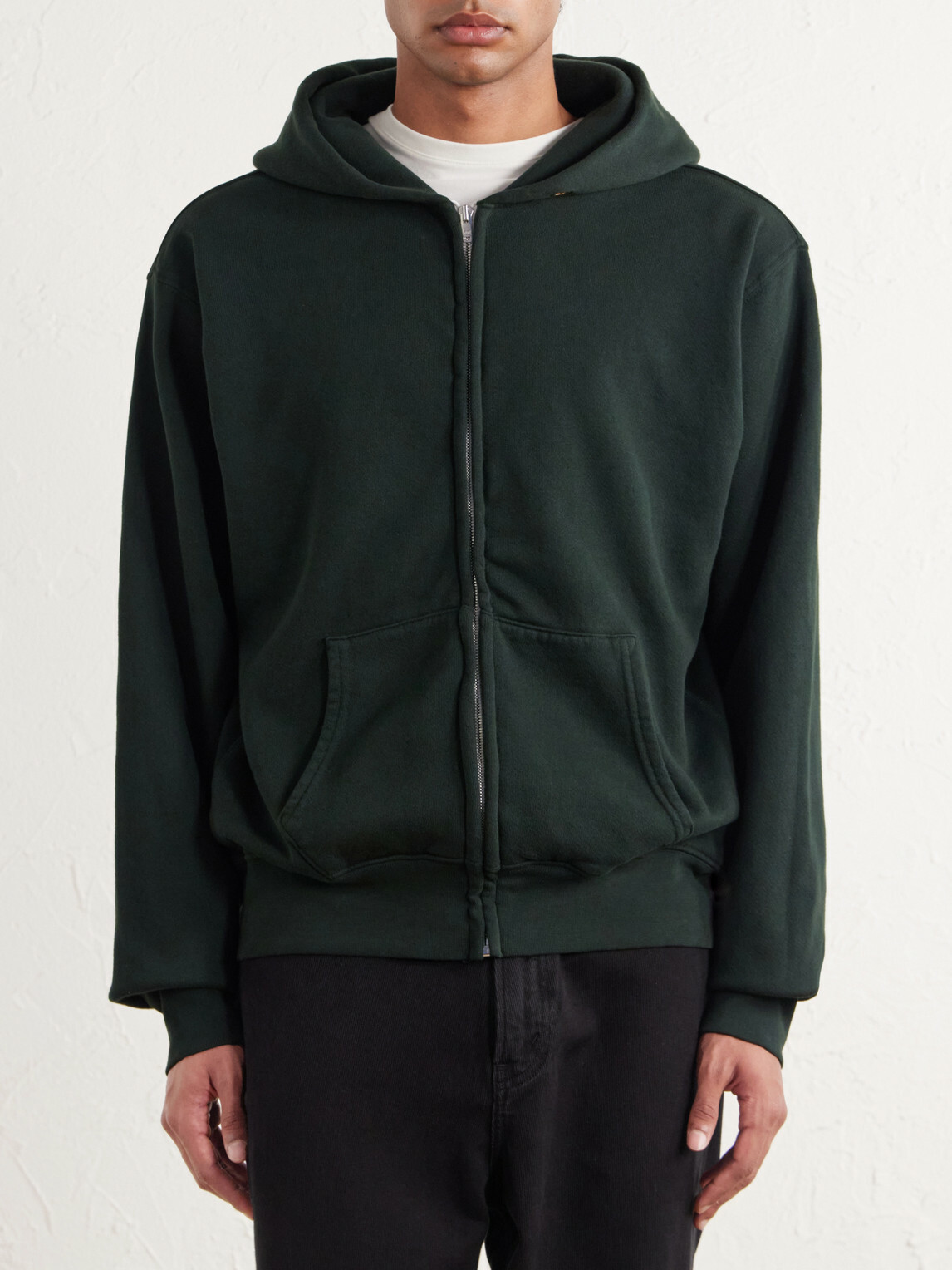 Les Tien - Garment-Dyed Cotton-Jersey Zip-Up Hoodie - Green
