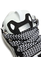 Lanvin Curb Panelled Mesh Sneakers Black And White