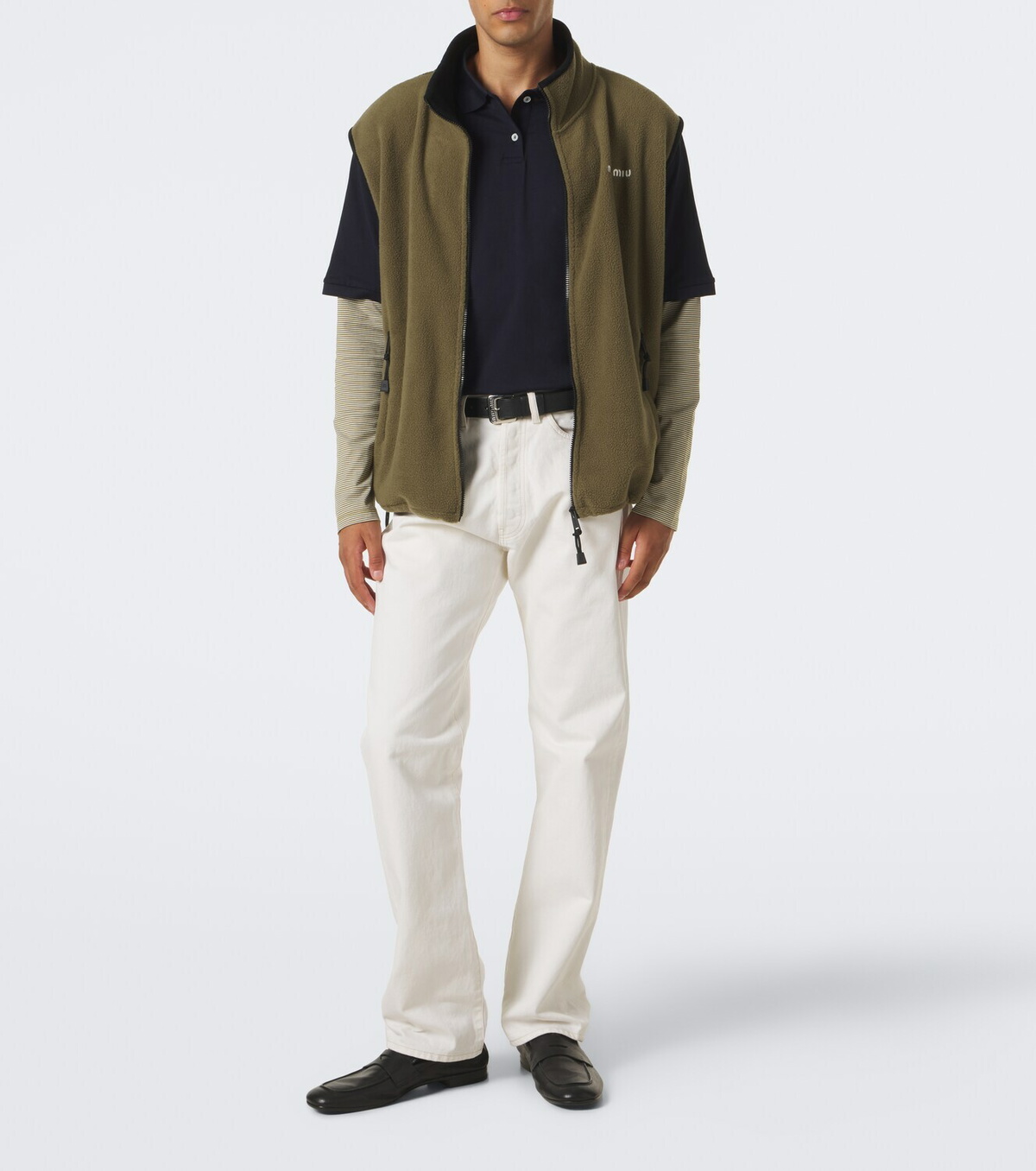 Miu Miu Fleece zip-up vest