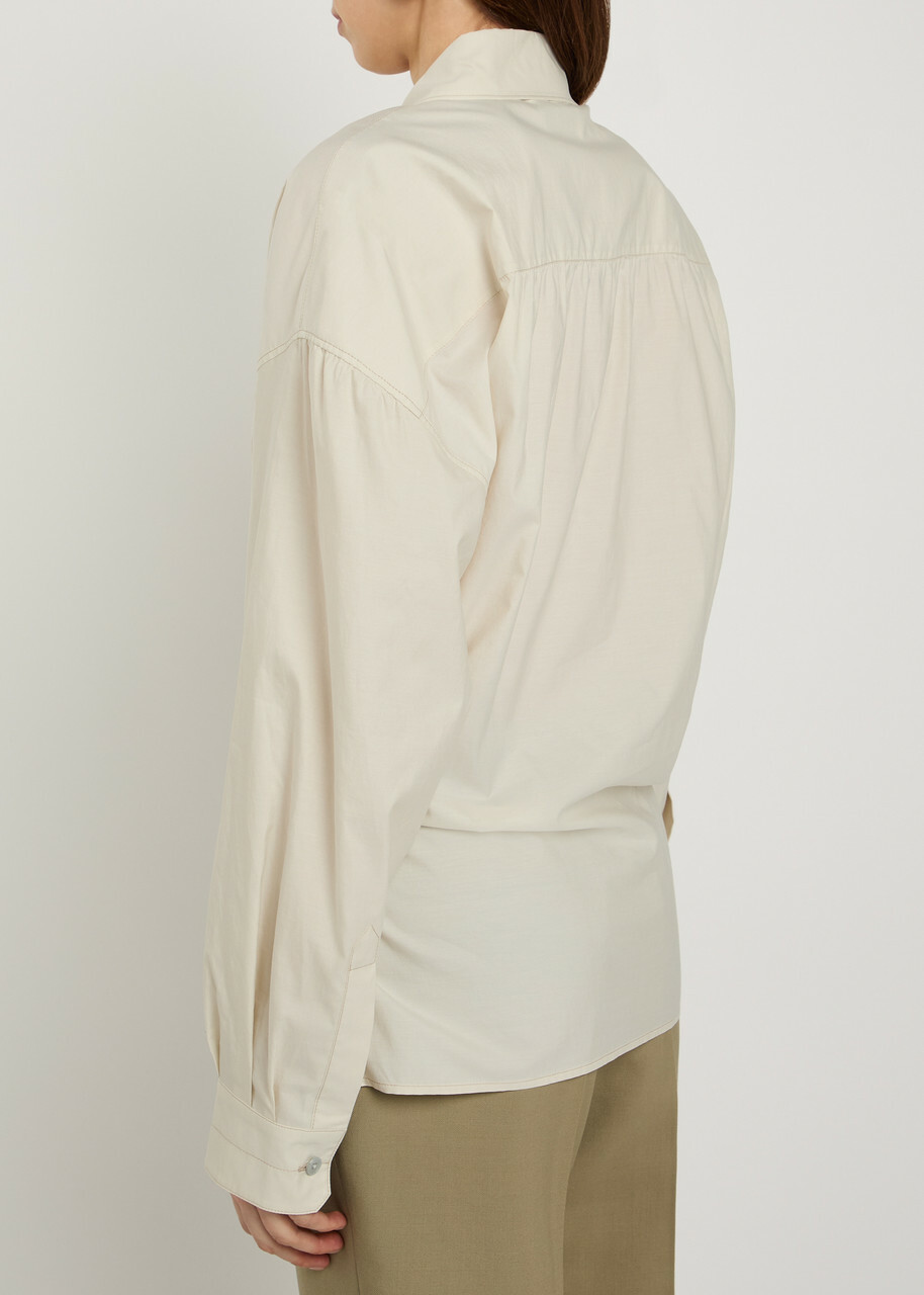 Lemaire Twisted Cotton-blend Poplin Shirt Cream