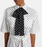 Valentino Polka-dot cotton poplin midi dress