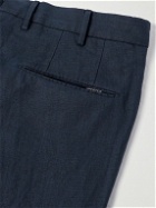 Incotex - Pleated Linen Trousers - Blue