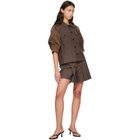 sacai Brown Suiting x Nylon Twill Shirt
