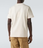 Moncler Denim-trimmed cotton jersey T-shirt