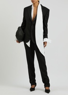Bettter Truman Scarf-effect Wool-blend Blazer Black