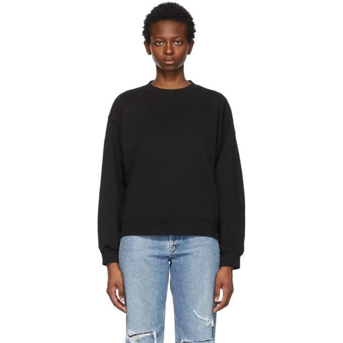 AGOLDE Black Nolan Drop Shoulder Sweatshirt AGOLDE