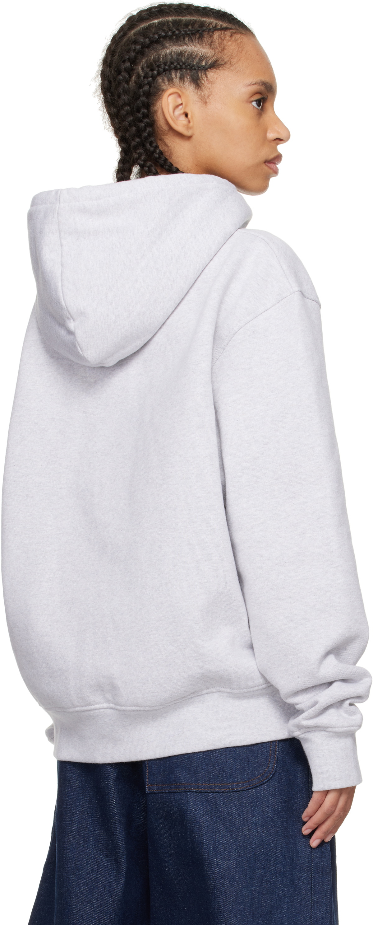 JACQUEMUS Gray 'The embroidered sweatshirt' Hoodie