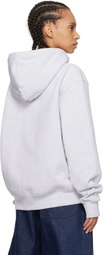 JACQUEMUS Gray 'The embroidered sweatshirt' Hoodie
