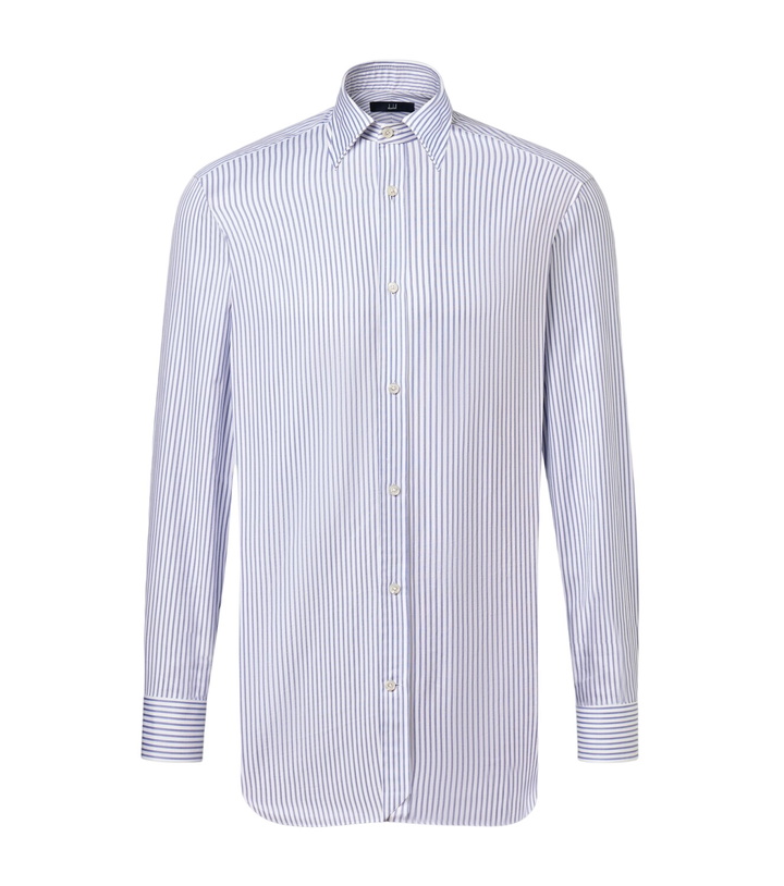 Photo: Dunhill Striped cotton and wool Oxford shirt